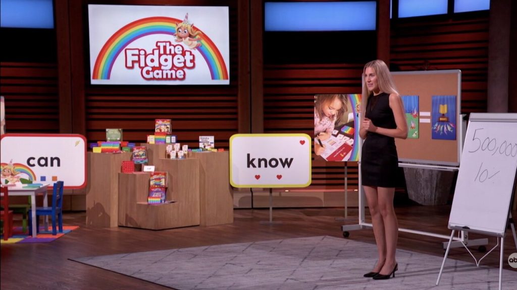 Screenshot of The Fidget Game on Shark Tank.