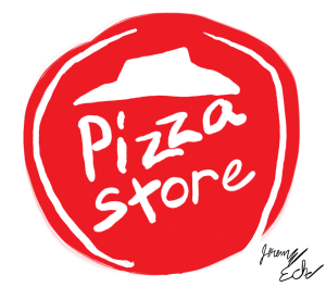 Pizza Store parody of Pizza Hut logo (bad brand name)
