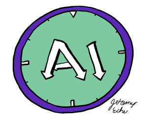 AI Workslop clock signed by Jeremy Eche